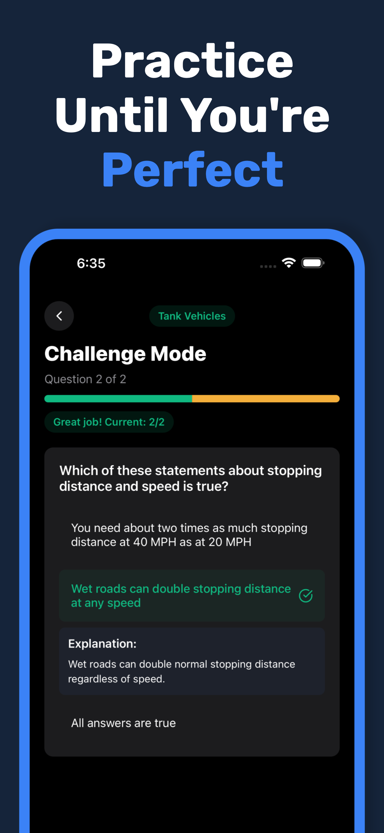 Practice Until You're Perfect